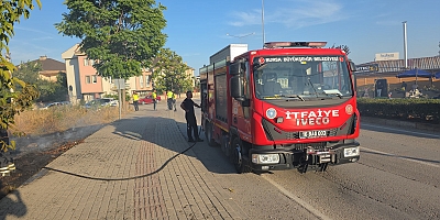 KEMALPAŞA MAHALLESİ’NDE OT YANGINI PANİĞİ