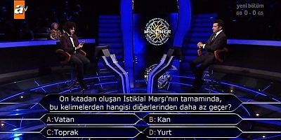 KİM MİLYONER OLMAK İSTER YARIŞMASININ MİLYONLUK SORUSU BELLİ OLDU