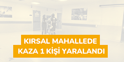 KIRSAL MAHALLEDE KAZA 1 KİŞİ YARALANDI