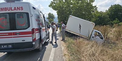 Kontrolden Çıkan Kamyonet Tarlaya Uçtu