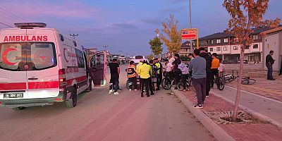 Köpeğe çarpmamak isterken kaza yaptı