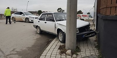 Korkutan kazada 1 kişi yaralandı 