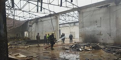 Kullanılmayan fabrikada çıkan yangın söndürüldü