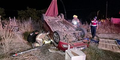 Kurşunlu Yolunda Takla Atan Otomobilde 3 Kişi Yaralandı