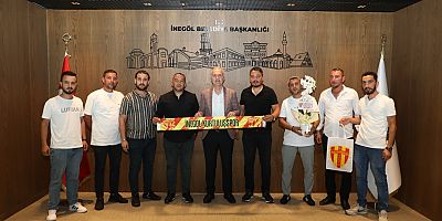 Kurtuluşspor Başkanı Coşkun Karduz’dan İnegöl Belediye Başkanı Taban’a Ziyaret