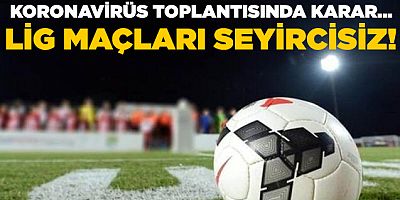 Maçlar seyircisiz oynanacak.