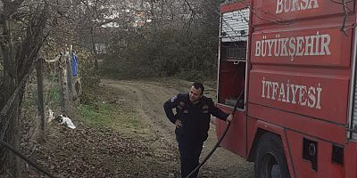 Maden köyünde yangın