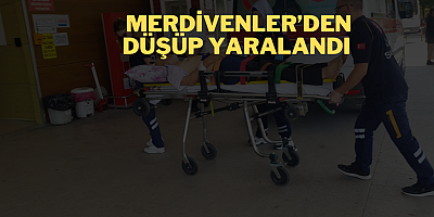 Merdivenlerden düşüp yaralandı 