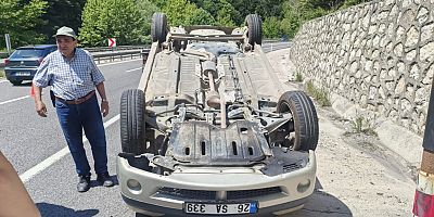 Mezitler’de Takla Atan Otomobilde 4 Kişi Yaralandı