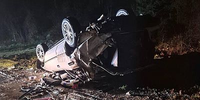 Mezitler Mevkiinde Otomobil Takla Attı: Sürücü Yaralandı