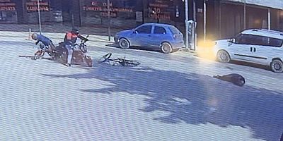 Motosiklet ile bisiklet çarpıştı: 2 yaralı