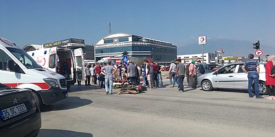 MOTOSİKLET OTOMOBİL İLE ÇARPIŞTI