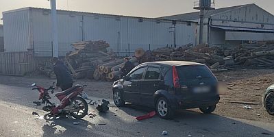 Motosiklet parçalara ayrıldı, sürücünün burnu bile kanamadı