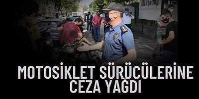Motosiklet sürücülerine ceza yağdı