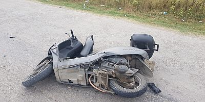 Motosiklet sürücüsü ağır yaralandı