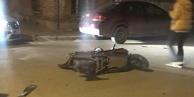 motosiklet sürücüsü ağır yaralandı.