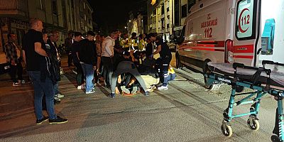 Motosiklet Sürücüsü Ani Frenle Yere Düştü: 1 Yaralı