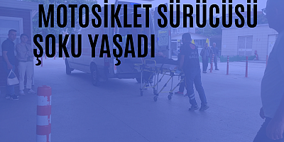 Motosiklet sürücüsü kazada yaralandı