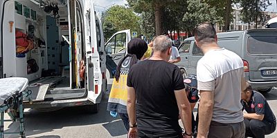 Motosiklet sürücüsü kazada yaralandı
