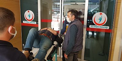 Motosiklet sürücüsü kazada yaralandı