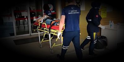 Motosiklet sürücüsü ve eşi kazada yaralandı