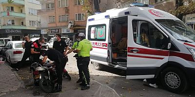motosiklet sürücüsü yaralandı