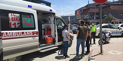 Motosiklet sürücüsü yaralandı