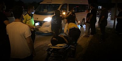 Motosiklet sürücüsü yaralandı