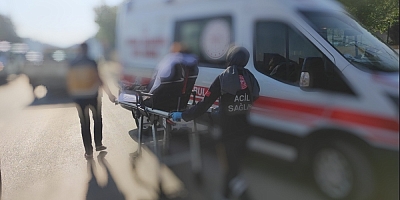 Motosikletin çarptığı kişi yaralandı