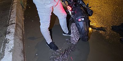 Motosikletin Tekerine Dolanan Kumaş Kazaya Neden Oldu: 1 Yaralı