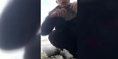 Nevşehirli öğrencinin deney yaparken yaşadığı kazayı kaydettiği görüntüler ilgi çekti