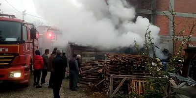 Odunluk Alanda Çıkan Yangın korkuttu