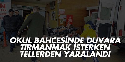 Okul Bahçesinde Duvara Tırmanmak İsterken Tellerden Yaralandı
