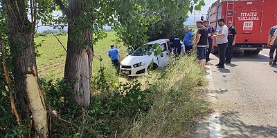 Ortaköy yolunda kaza, 3'ü çocuk 4 kişi yaralandı 