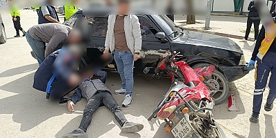 Otomobil dereye uçtu 2 kişi yaralı