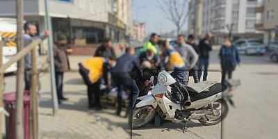 Otomobil ile çarpışan motosikletin sürücüsü yaralandı