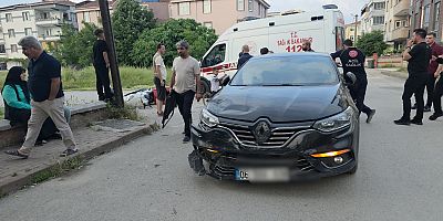 Otomobil ile Motosiklet Çarpıştı: 1 Yaralı
