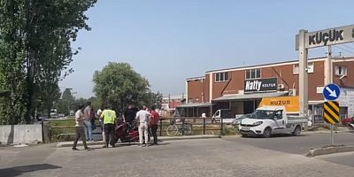 Otomobil ve Motosiklet Çarpıştı, Bir Kişi Yaralandı