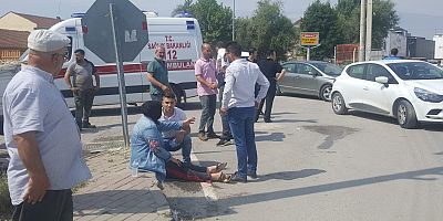 OTOMOBİL YAYAYA ÇARPTI 1 KİŞİ YARALANDI