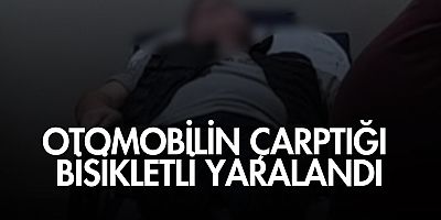 Otomobilin çarptığı bisikletli yaralandı