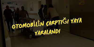Otomobilin çarptığı yaya yaralandı