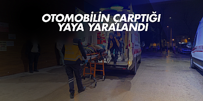 Otomobilin çarptığı yaya yaralandı