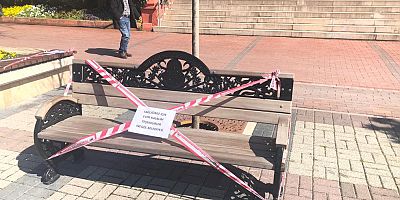 OTURMA BANKLARI ŞERİTLERLE ÇEVRİLDİ