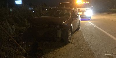 Park halindeki araca çarparak durabildi