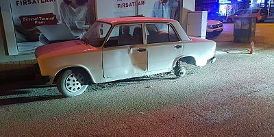 Park halindeki aracın lastiğini söküp kayıplara karıştılar