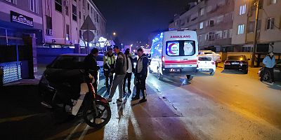 Park Halindeki Cipe Çarpan Motosiklet Sürücüsü Yaralandı