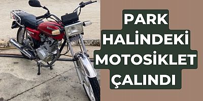 Park halindeki motosiklet çalındı 
