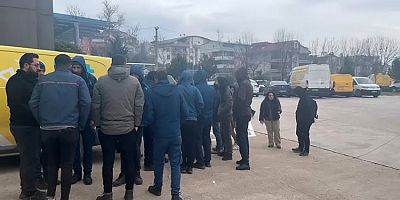 PTT'de iş bırakma eylemi