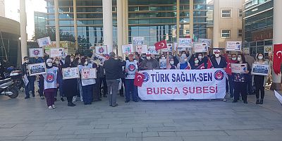 Sağlıkçılar zam için bir günlük iş bıraktı