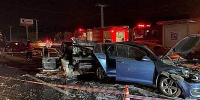 Sakarya'da zincirleme kazada yanan otomobildeki çift öldü